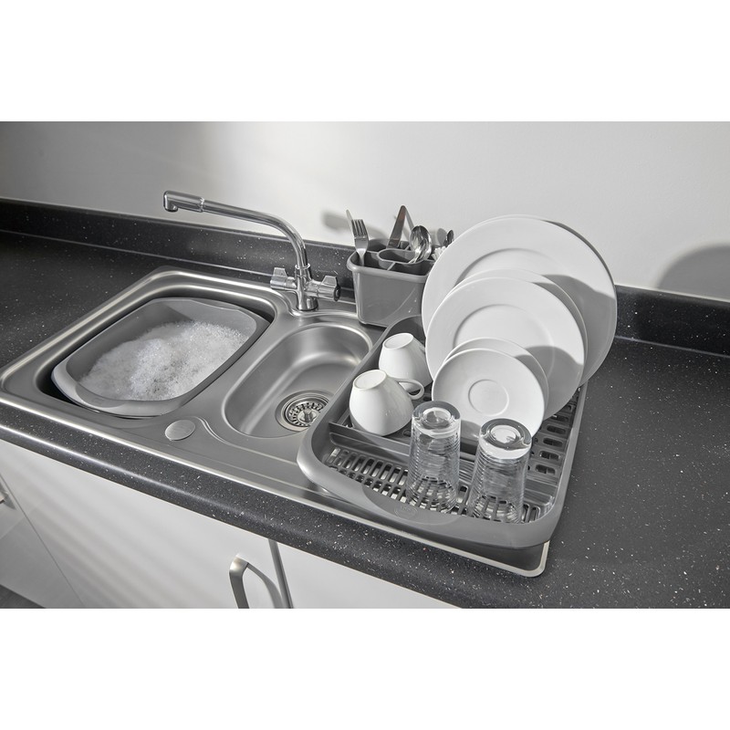 Addis Rectangular Washing Up Bowl, Linen, 9.5 Litre