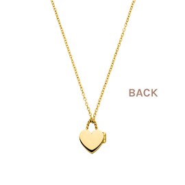 Purelei® Heartbeat Locket Chain (Gold), Women's Necklace Made of Durable Stainless Steel, Waterproof Jewellery with Pendant, 40-45 cm Length Adjustable, Sterling Silver, Cubic Zirconia