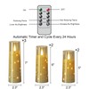 Wondise Flameless Flickering Candles with Embedded Star String Remote and