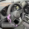 PINCTROT D Shaped Comfy Grip Steering Wheel Cover, Anti-Slip Design,