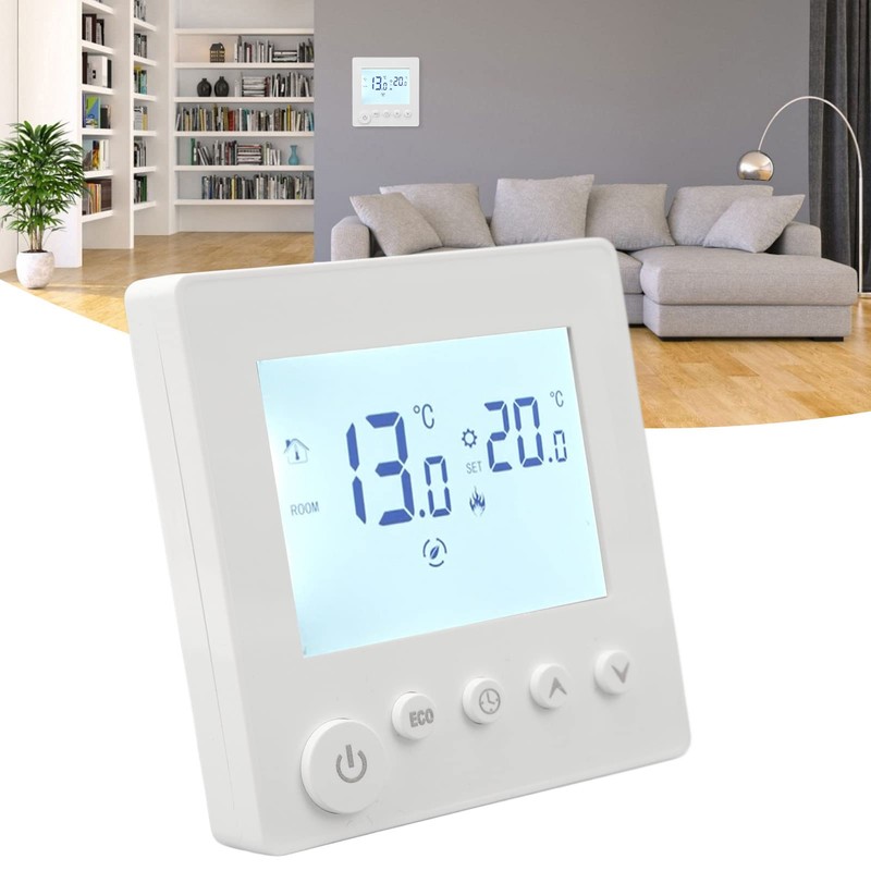 QANYEGN Floor Heating Thermostat Controller, Programmable Thermostat Control Panel, Programmable