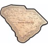 South Carolina State Shape Road Map Cribbage Board