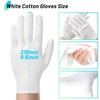 Cotton Gloves for Dry Hands, Paxcoo 20 Pairs Large White
