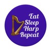 Harp Player Harpist Gift - Eat Sleep Harp Repeat -