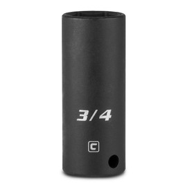 Capri Tools Deep Impact Socket, 3/8-Inch Drive, 6-Point, SAE (3/4-Inch)