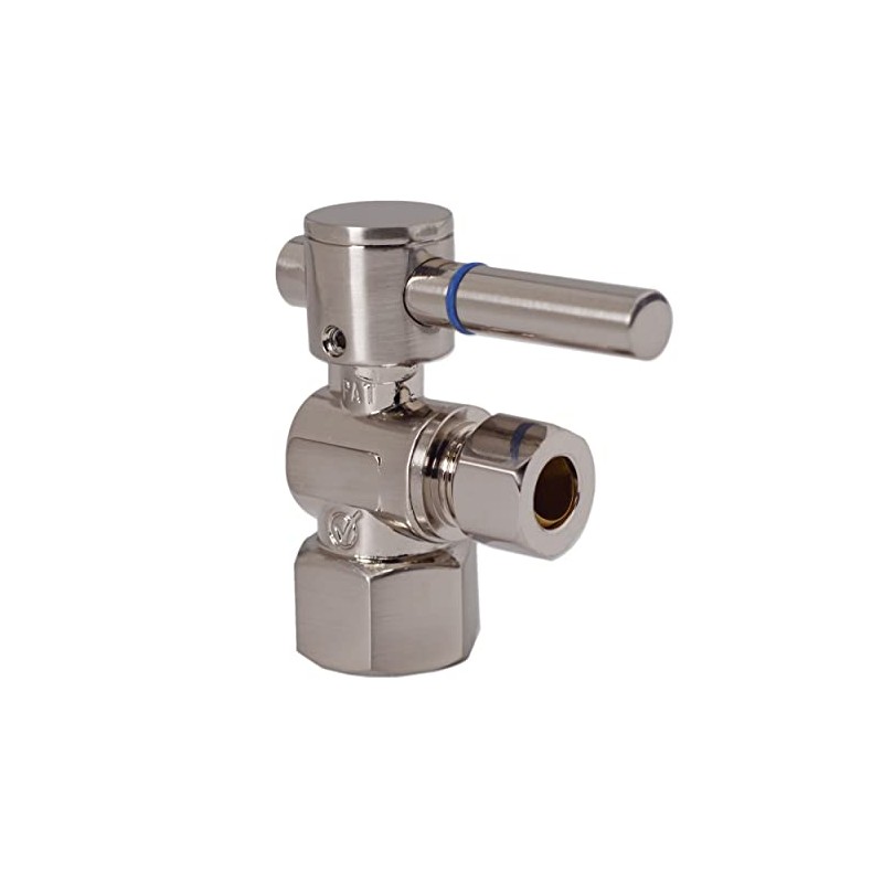 Westbrass 1/4-Turn Lever Handle Angle Stop, 1/2" IPS x 3/8"