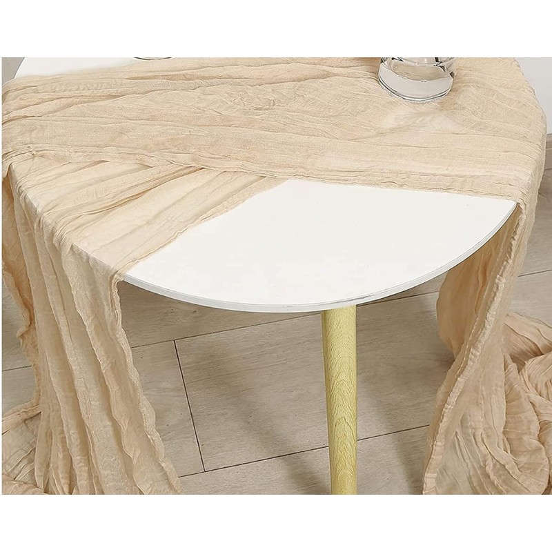 1 Pack Beige 10FT Table Runner Cheesecloth