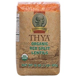 THYA Organic Red Split Lentils, 1 LB