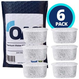 OASI 6 Filtros de repuesto de carbón, para agua, para Máquinas Dispensadoras de Café, CUISINART, OASI Replacemente FIlters for CUISINART 6 Packs, 6 Unidades