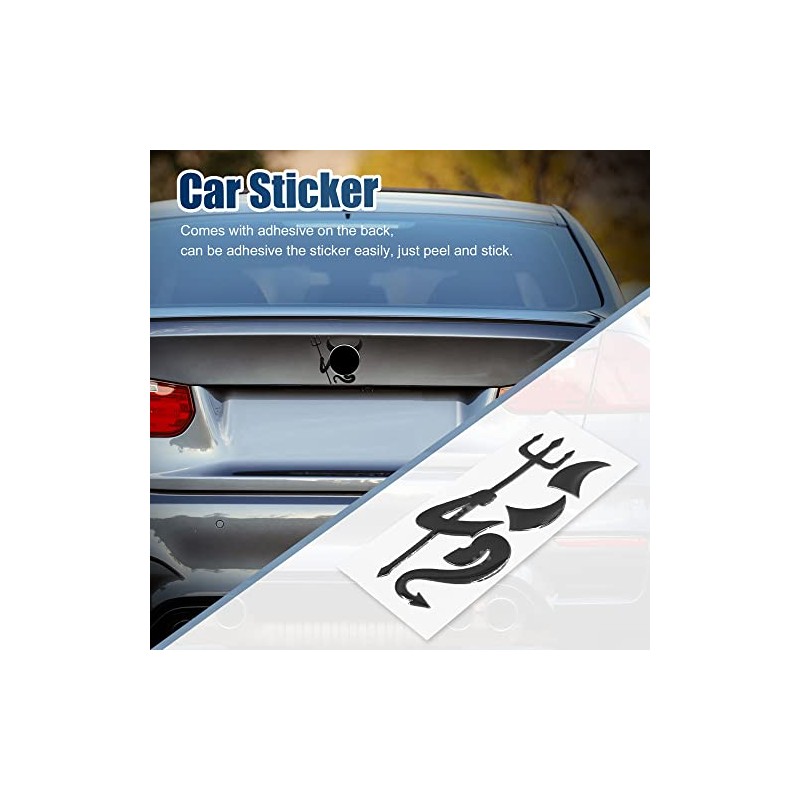 sourcing map Car Little Devil Demon 3D Reflective Waterproof Sticker