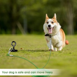 Dog Tie Out Stake, Heavy Duty Stakes for Dogs up to 220lbs, Strong Dog Anchor Kits, Dog Stake for Beach, Outdoor, Yard, 360 Degree Rotation, No Tangling(2 Packs)