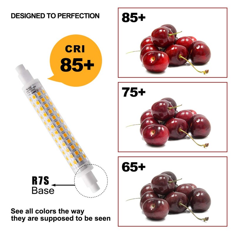 R7S LED 118mm Dimmable, 10W Soft White (3000K) 1000lm 108pcs
