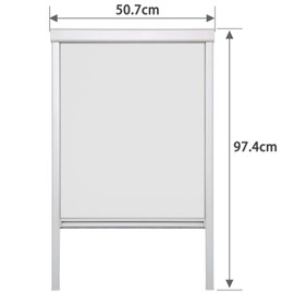 SWANEW Blackout Roller Blind for Skylight Roller Blind, 100% Blackout, with Heat Insulation Function, 206 Grey (52.0 x 98.4 cm)