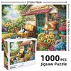 Hopgo Puzzles for Adults 1000 Pieces, Lovely Cat House Jigsaw