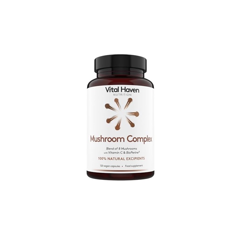 Mushroom Supplement - Lions Mane, Reishi, Cordyceps, Shiitake, Maitake, Chaga,