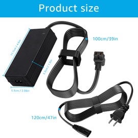 kzfuli Car Refrigerator Power Adapter.AC/DC AC Power Cord Suitable for 12V Car Refrigerators, 12V Refrigerators, and Portable Car Refrigerators.