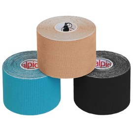 ALPIDEX Kinesiology Tape 1/3/6/12 Rolls Many Colours 5 m x 5 cm Application Brochure Elastic Waterproof Skin-Friendly Physio Muscle Tape Set, Colour: Colourful, Quantity: 3 Rolls