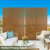 Metal Privacy Screen Outdoor Privacy Screen 72"H×47"W, Freestanding Decorative Privacy