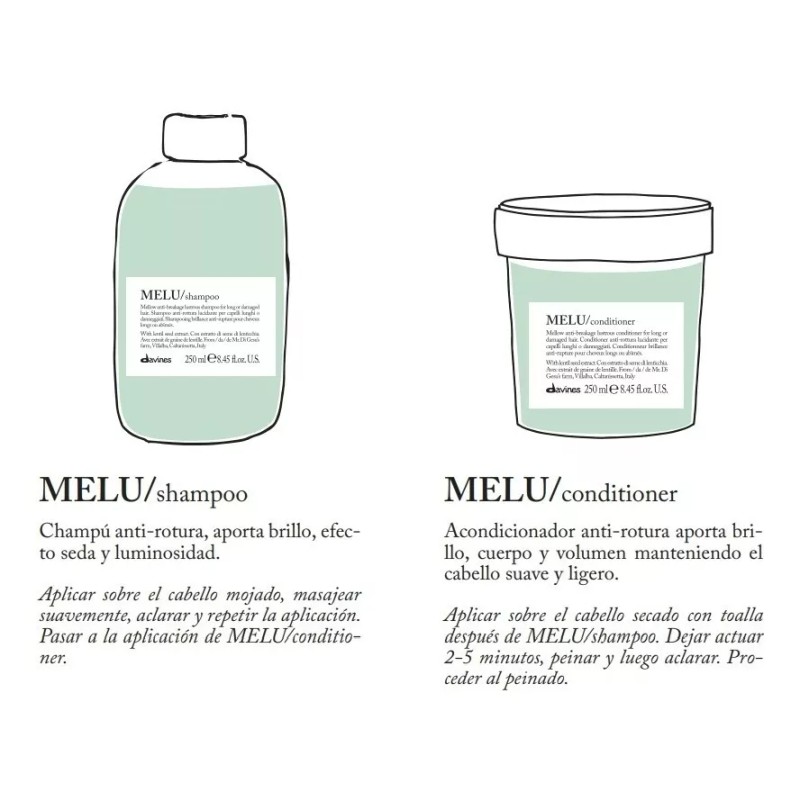 Davines Kit Shampoo+acondicionador Melu Davines