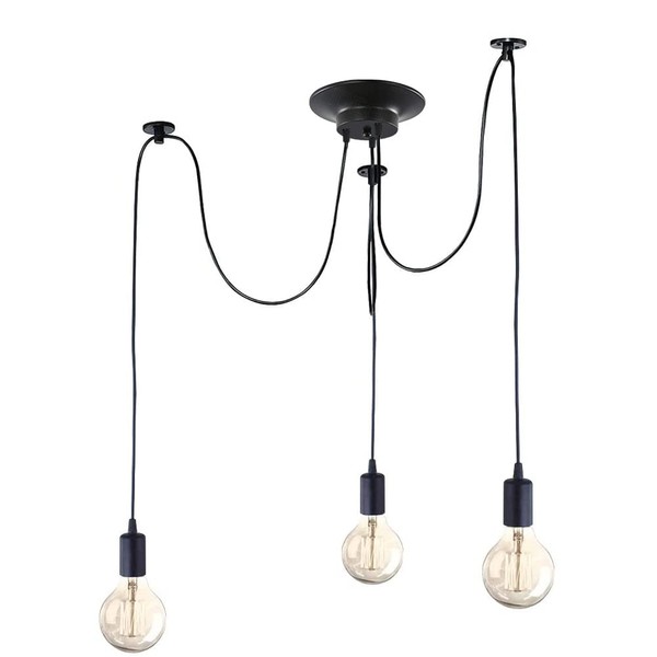 iDEGU Modern and Retro Pendant Light, 3 Arms DIY Spider