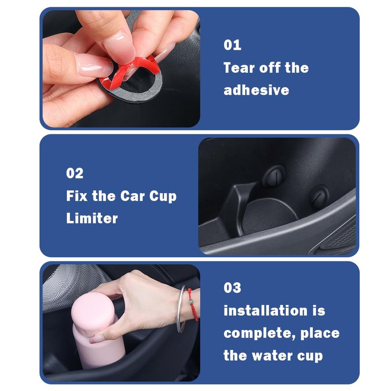 Car Cup Holder Insert/Holder Position Limiter - Anti Shake Silicone