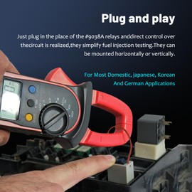 9038A Relay Bypass Switch, Relay Tester with Amp Loop Fuel Pump Relay Bypass Master Switch Kit 6 Pcs