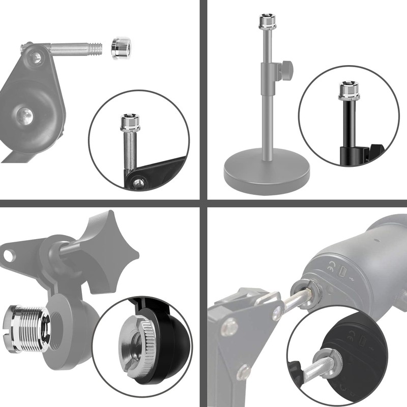 JUTOSU Microphone Screw Adapter Camera Screw Converter Adapter 1/4" Female