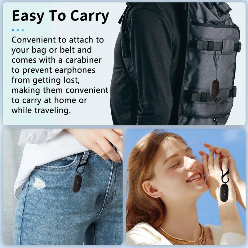 for Soundcore Sleep A20 Case Cover,NOUKAJU Earphone Protective Cover(with Carabiner