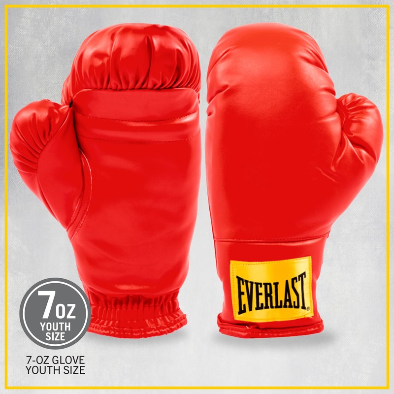 Everlast Laceless Gloves (Red, Small)