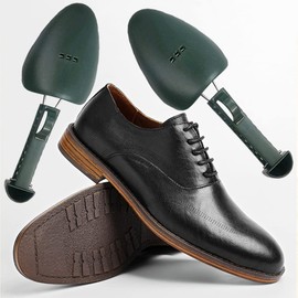 YY YEARCHY Shoe Tree for Men Shoe Stretcher Holder Shape Support for Men's Boots Adjustable Lightweight Plastic, Green, 4 Pairs