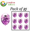 12 inch Happy Birthday Confetti Balloons Premium Quality Age Printed