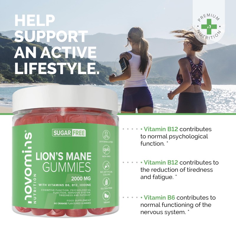 Novomins Lion’s Mane Gummies - Sugar Free – High Strength