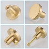JIZZU 4Pcs Solid Brass Gold Drawer Knobs, Durable Cabinet Knobs,