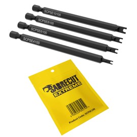 4 x SabreCut SCPSE100 Spanner Snake Eye Pigs Nose Security Screwdriver Bits Sizes: 4 6 8 10 x 100mm (Length)