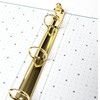 russell+hazel Patent Mini 3 Ring Binder, Dew, 7” by 9”