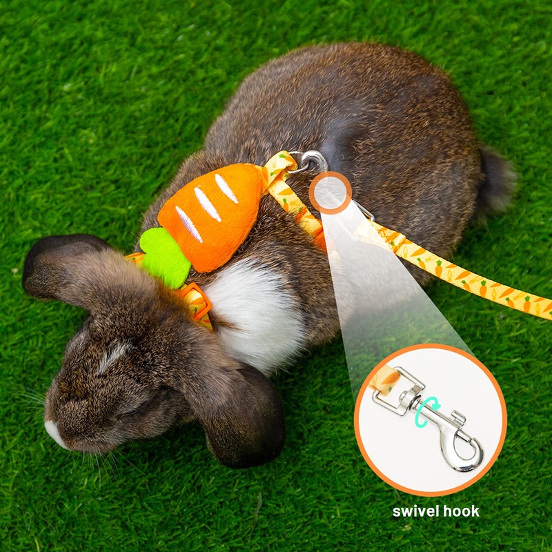 ORZECHKO Rabbit Harness and Leash - Adjustable Bunny Harness Escape