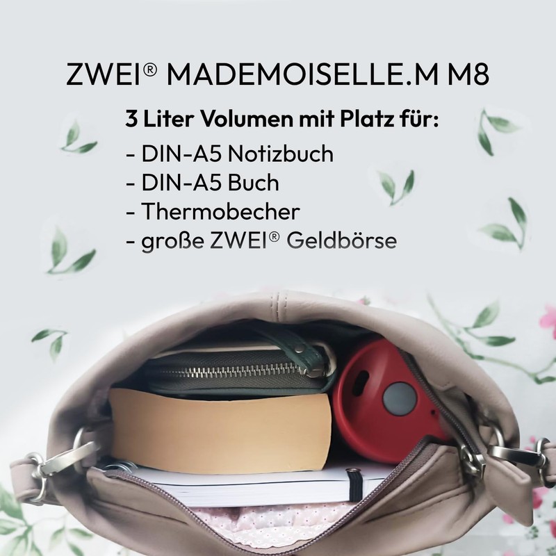 Zwei Mademoiselle.M M8 Women's Crossbody Bag 3 L Faux Leather