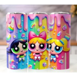 Handmade 20oz Stainless Steel Tumbler - Powerpuff Girls-Inspired