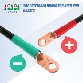 10L0L Heavy Duty 48V Golf Cart Battery Cables - Compatible with Club Car Precedent 2008+, 4 Gauge Pure Copper Wiring Cables (5Pcs)