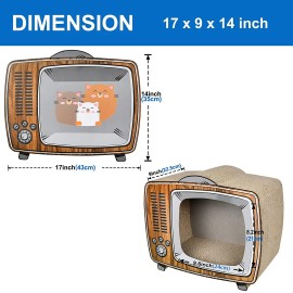 FluffyDream TV Cat Scratcher Cardboard Lounge Bed Board Pads Prevents Furniture Damage