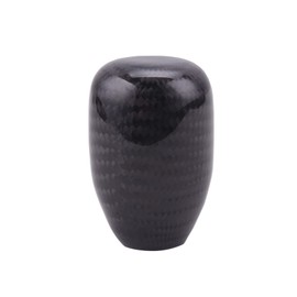 Carbon Fiber Shift Knob Gear Shifter Knobs with 3 Adapter Most Car Decorations Classic,Black-Short