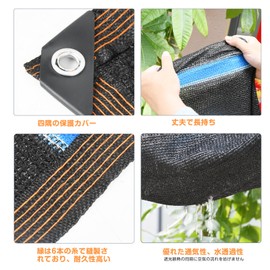 Chuqisheji Blackout Net, 6.6 x 6.6 ft (2 x 2 m), Sun Shade, UV Protection, Heat Protection, Dustproof, Gardening Supplies, Agricultural Supplies, Windows, Verandas, Roofs, Yards, Corridors, Carports