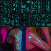 Gjinxi Butterfly Tattoos Temporary Glow in The Dark Tattoos for