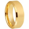Crownal 6mm 8mm 18K Gold Tungsten Wedding Couple Bands Rings