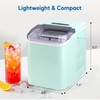 HealSmart Countertop Ice Maker Machine Self-Cleaning with Scoop Basket &