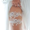 Blausky 1 Pair Bridal Garter, Lace Flowers Garter, Women's Lace