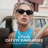 Cyxus 1185 Women's Sunglasses, Cat Eye Frame, Ultra Lightweight, Small