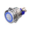 Metzler - Pressure Switch 22mm - LED Ring Lighting Blue