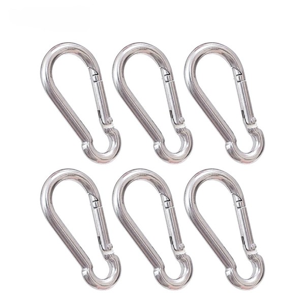 CTB Dealz Oval Carabiner Stainless Steel with Clips 3.15" -