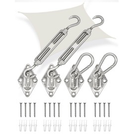 AMANKA Heavy Duty Mounting for Square Awning - Stainless Steel Mounting Set Sun Shade Sail